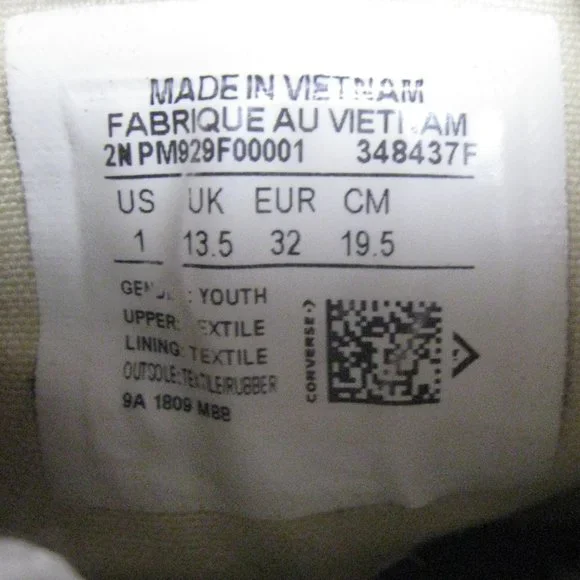 ***SOLD***Youth Converse All Star Chuck Taylor Red Canvas High Top Sneakers sz 1 - Picture 10 of 10